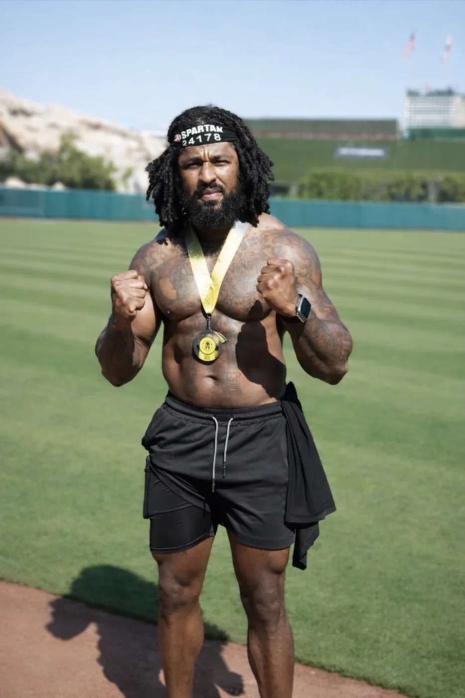 Sherman training outdoors