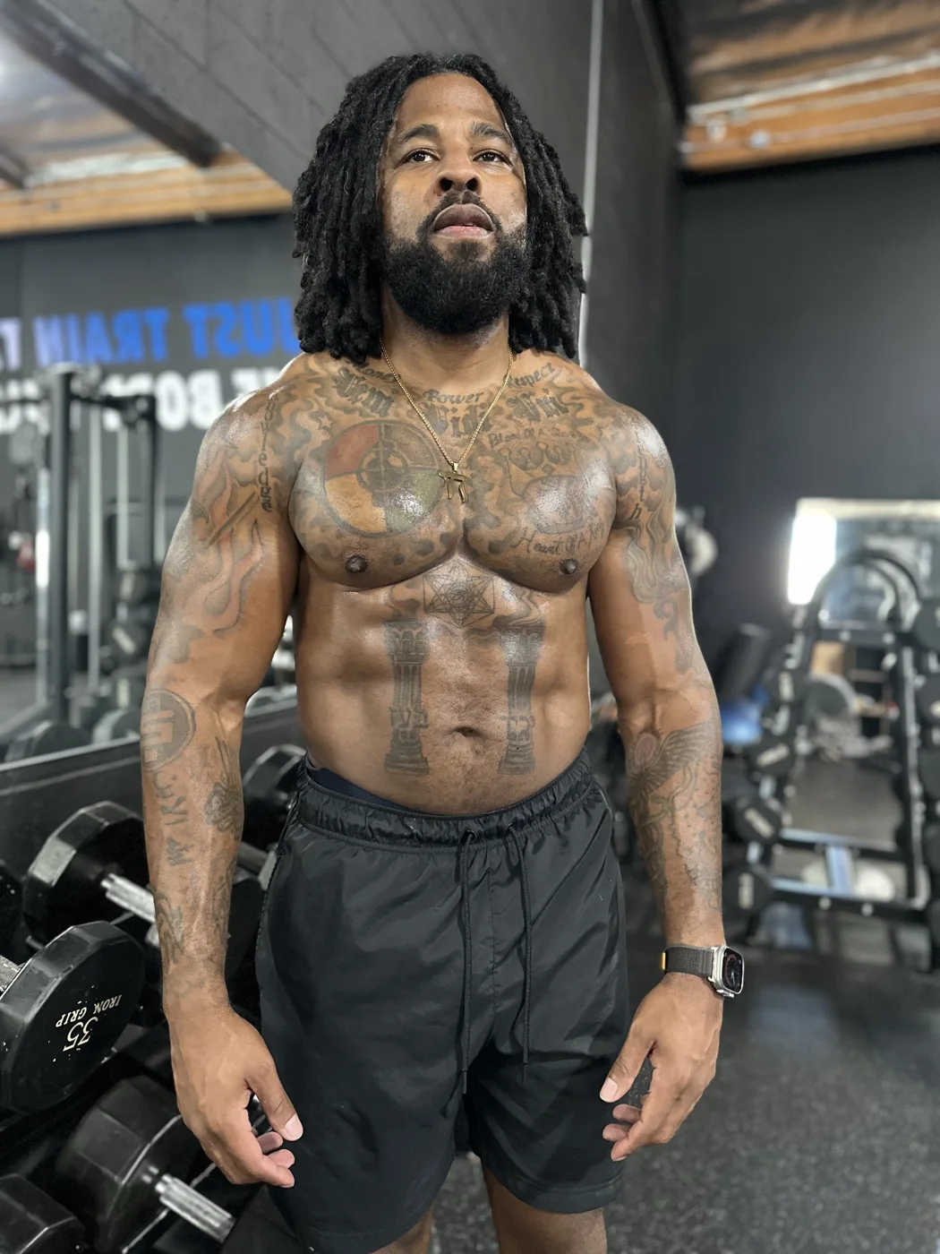 Sherman in the gym