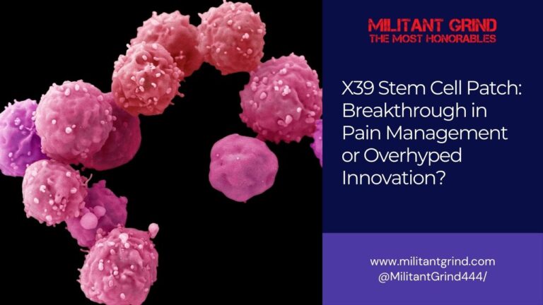 X39 Stem Cell Patch: Breakthrough in Pain Management or Overhyped Innovation?